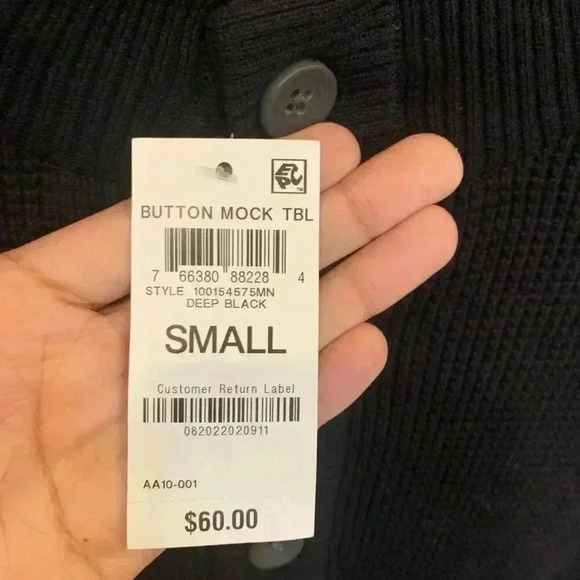 Mens Club Room Button Mock Neck Sweater S NWT -B2 - Picture 3 of 6